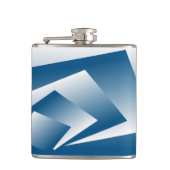 Blue Teal geometry Heupfles (Voorkant)