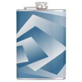 Blue Teal geometry Heupfles (Voorkant)