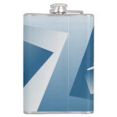 Blue Teal geometry Heupfles (Achterkant)