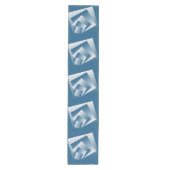 Blue Teal geometry Medium Tafelloper (Voorkant)