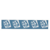 Blue Teal geometry Medium Tafelloper (Horizontaal)