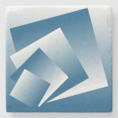 Blue Teal geometry Stenen Onderzetter (Voorkant)