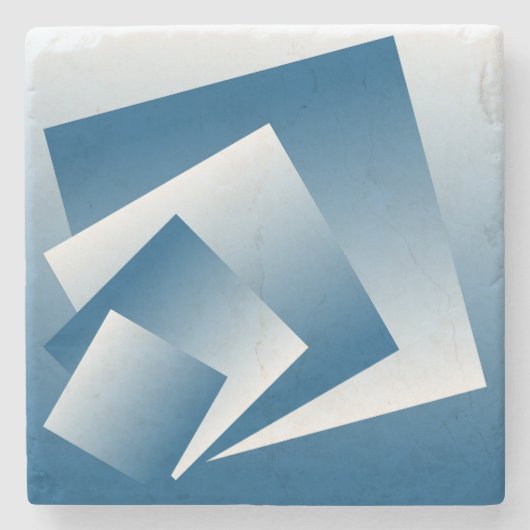 Blue Teal geometry Stenen Onderzetter (Voorkant)