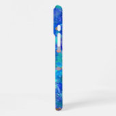 Blue Teal Purple Watercolor Abstraction iPhone Hoesje (Linkerkant)