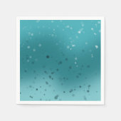Blue Teal Sparkle Servet (Voorkant)