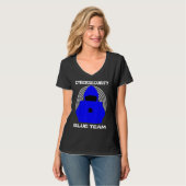 Blue Team Cybersecurity Hacking Ethical Hacker Cyb T-shirt (Voorkant volledig)