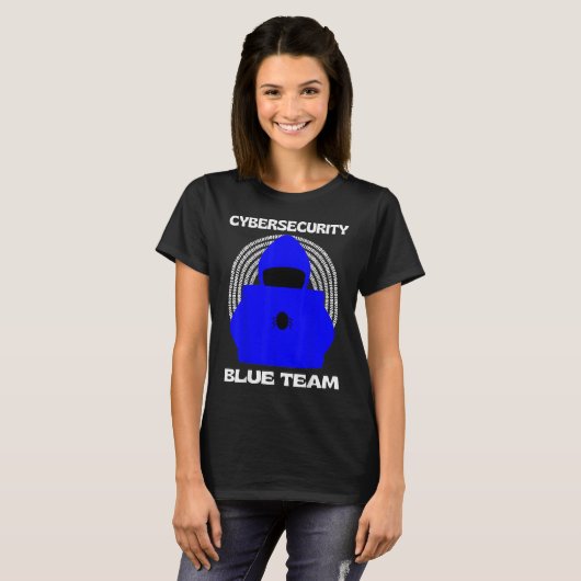 Blue Team Cybersecurity Hacking Ethical Hacker Cyb T-shirt (Voorkant volledig)