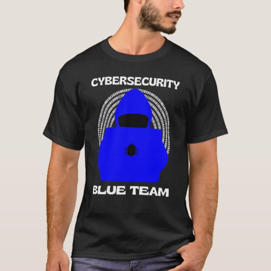 Blue Team Cybersecurity hacking Ethical Hacker Cyb T-shirt (Voorkant)
