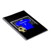 Blue Team Personalized Soccer Shirt Notitieboek (Rechterzijde)