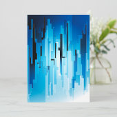 Blue Tech Art Artistic Design Invitations Kaart