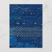 Blue tech-briefkaart briefkaart (Voorkant)