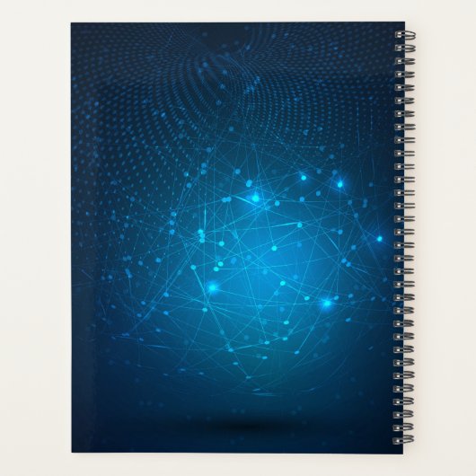 Blue Tech Data éénjarige weekplanner Planner (Achterkant)