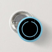 Blue Techno-Button Ronde Button 3,2 Cm (Voorkant /achterkant)