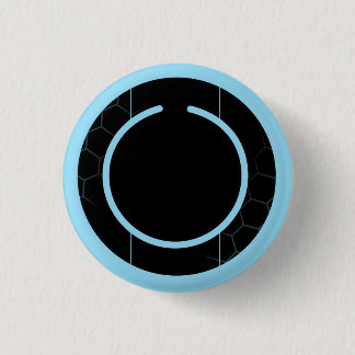 Blue Techno-Button Ronde Button 3,2 Cm