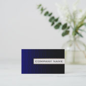 Blue Techno Stippen Elegant Modern Zwart Visitekaartje (Staand voorkant)
