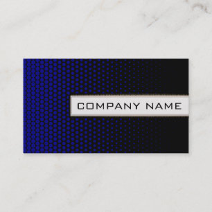 Blue Techno Stippen Elegant Modern Zwart Visitekaartje