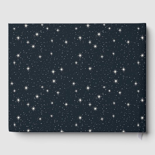 Blue Teddy Bear Astronaut Baby Boy Guest Sign Gastenboek (Achterkant)