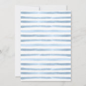 Blue Teddy Bear Baby Boy Fotoaankondiging Kaart (Achterkant)