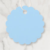 Blue Teddy Bear Baby shower Bedankjes Labels (Achterkant)