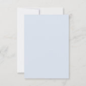 Blue Teddy Bear Baby shower Bloemen Pampas Grass Bedankkaart (Achterkant)