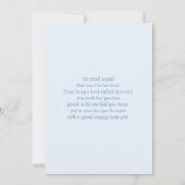 Blue Teddy Bear Baby shower Boy Invitation Kaart (Achterkant)
