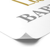 Blue Teddy Bear Baby Shower Boy Welcome sign Poster (Hoek)