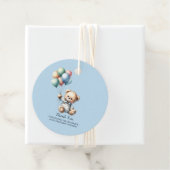 Blue Teddy Bear Baby shower Dank u Bedankjes Labels (In situ)