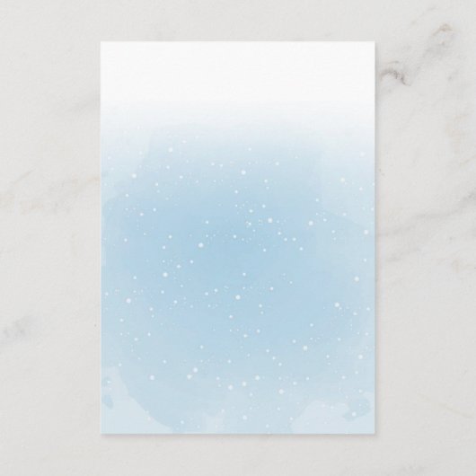 Blue Teddy Bear Baby shower Details Informatiekaartje (Achterkant)