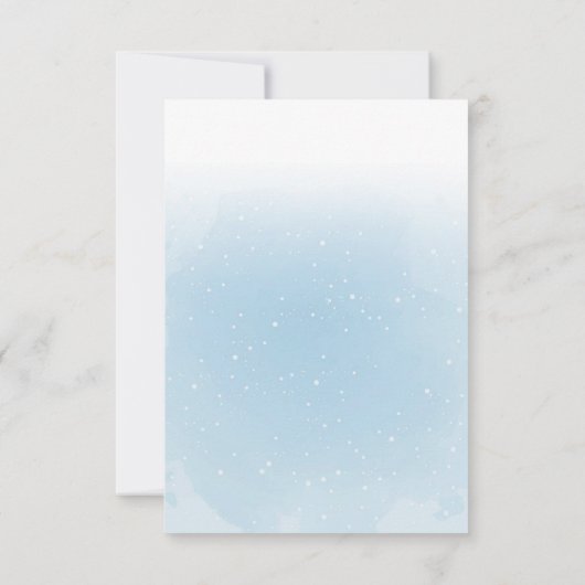 Blue Teddy Bear Baby shower Details Kaart (Achterkant)