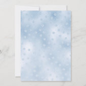 Blue Teddy Bear Baby shower Invitation Kaart (Achterkant)