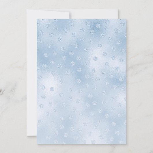 Blue Teddy Bear Baby shower Invitation Kaart (Achterkant)