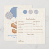 Blue Teddy Bear Baby shower Predictions and Advice (Voorkant / Achterkant)