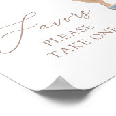 Blue Teddy Bear Balloon Baby shower Favorieten Sig Poster (Hoek)