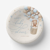 Blue Teddy Bear Balloon Barly Wait Baby shower Papieren Kommen (Voorkant)