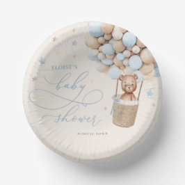 Blue Teddy Bear Balloon Barly Wait Baby shower Papieren Kommen