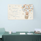 Blue Teddy Bear Balloon Barly Wait Baby shower Spandoek (Beurs)