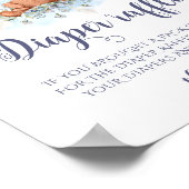 Blue Teddy Bear Balloon Diaper Raffle Poster (Hoek)