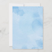 Blue Teddy Bear Balloons Jongen Baby shower Kaart (Achterkant)