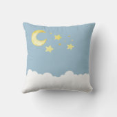 Blue Teddy Bear Birth Stats Nursery Pillow Kussen (Achterkant)