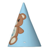 Blue Teddy Bear Birthday Party Feesthoedjes (Rechts)