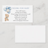 Blue Teddy Bear Boeken voor Baby Informatiekaartje (Voorkant / Achterkant)