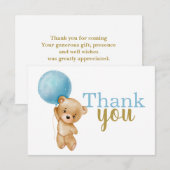 Blue Teddy Bear Boy Bedankt voor je briefkaart (Voorkant / Achterkant)