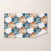 Blue Teddy Bear Boy's Badhanddoek Set Bad Handdoek (Handdoek)