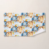 Blue Teddy Bear Boy's Badhanddoek Set Bad Handdoek (Handdoek)