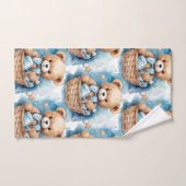 Blue Teddy Bear Boy's Badhanddoek Set Bad Handdoek (Handdoek)