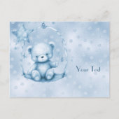 Blue Teddy Bear Briefkaart (Voorkant)