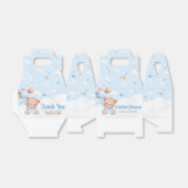 Blue Teddy Bear Clouds Balloon Baby Shower Bedankdoosjes (Uitgevouwen)