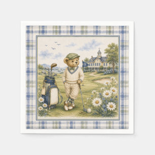 Blue Teddy Bear Country Club Golf Servet