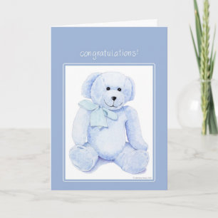 Blue Teddy Bear-felicitaties Kaart