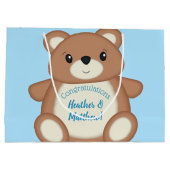 Blue Teddy Bear Groot Cadeauzakje (Achterkant)